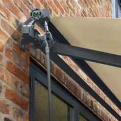 2.5m Budget Manual Ivory Awning (Charcoal Cassette) -Primrose awn budget charcoal ivory 3