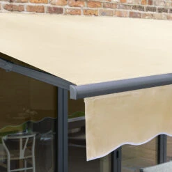 2.5m Budget Manual Ivory Awning (Charcoal Cassette) -Primrose awn budget charcoal ivory 6