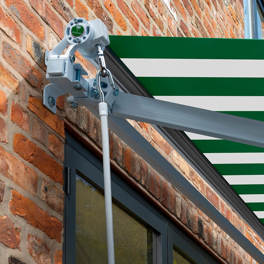 2.5m Budget Wireless Electric Awning, Green And White 6 2.5m Budget Wireless Electric Awning, Green And White - Image 4