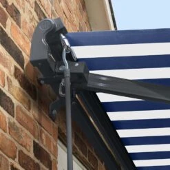 4m Standard Manual Blue And White Awning (Charcoal Cassette) 13 4m Standard Manual Blue And White Awning (Charcoal Cassette) -Primrose awn standard charcoal bluewhitestripe 3 27145ce3 1353 43f2 9a38 066bce9ec417