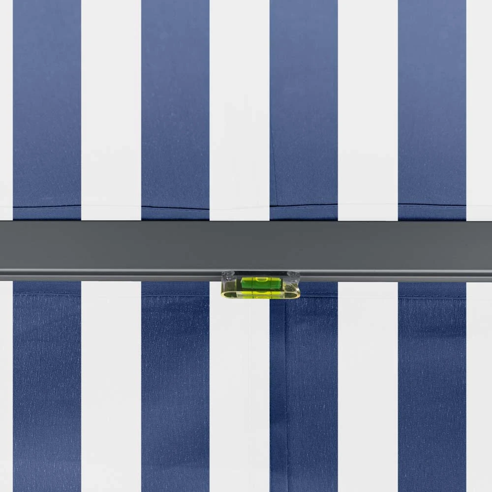 4m Standard Manual Blue And White Awning (Charcoal Cassette) 9 4m Standard Manual Blue And White Awning (Charcoal Cassette) - Image 7