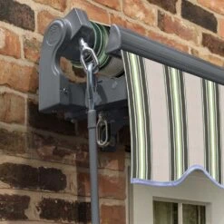 3m Standard Manual Multistripe Awning (Charcoal Cassette) -Primrose awn standard charcoal multistripe 2 10a1f2dd 84b1 46ec 9d00 d98bcfe2820e