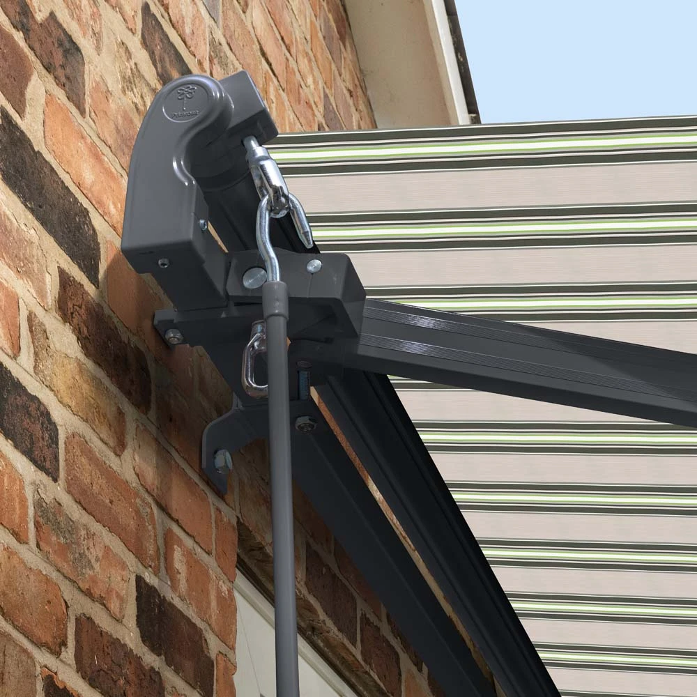 2.5m Standard Manual Multistripe Awning (Charcoal Cassette) 7 2.5m Standard Manual Multistripe Awning (Charcoal Cassette) - Image 5