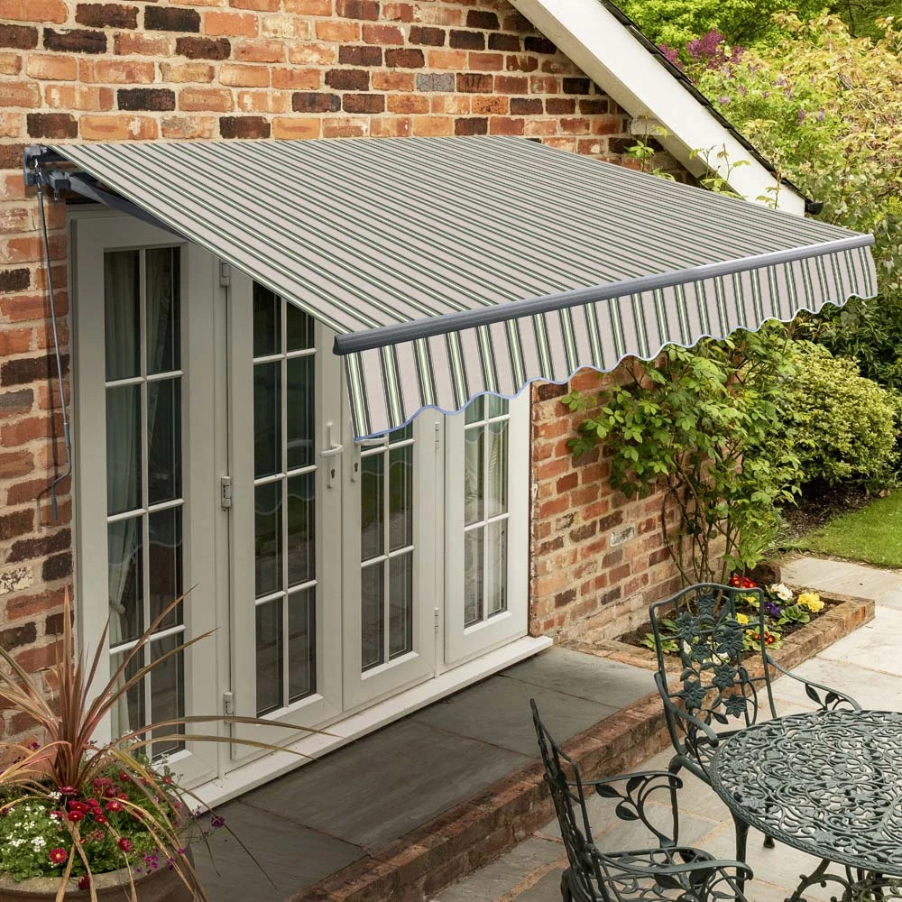 2.5m Standard Manual Multistripe Awning (Charcoal Cassette) 3 2.5m Standard Manual Multistripe Awning (Charcoal Cassette)