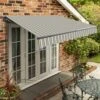 4m Standard Manual Multistripe Awning (Charcoal Cassette)