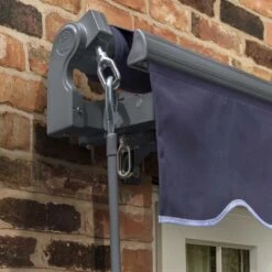2.5m Standard Manual Plain Dark Blue Awning (Charcoal Cassette) 12 2.5m Standard Manual Plain Dark Blue Awning (Charcoal Cassette) -Primrose awn standard charcoal plaindarkblue 5