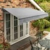 4m Standard Manual Silver Awning (Charcoal Cassette)
