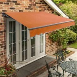 2.5m Standard Manual Terracotta Awning (Charcoal Cassette)