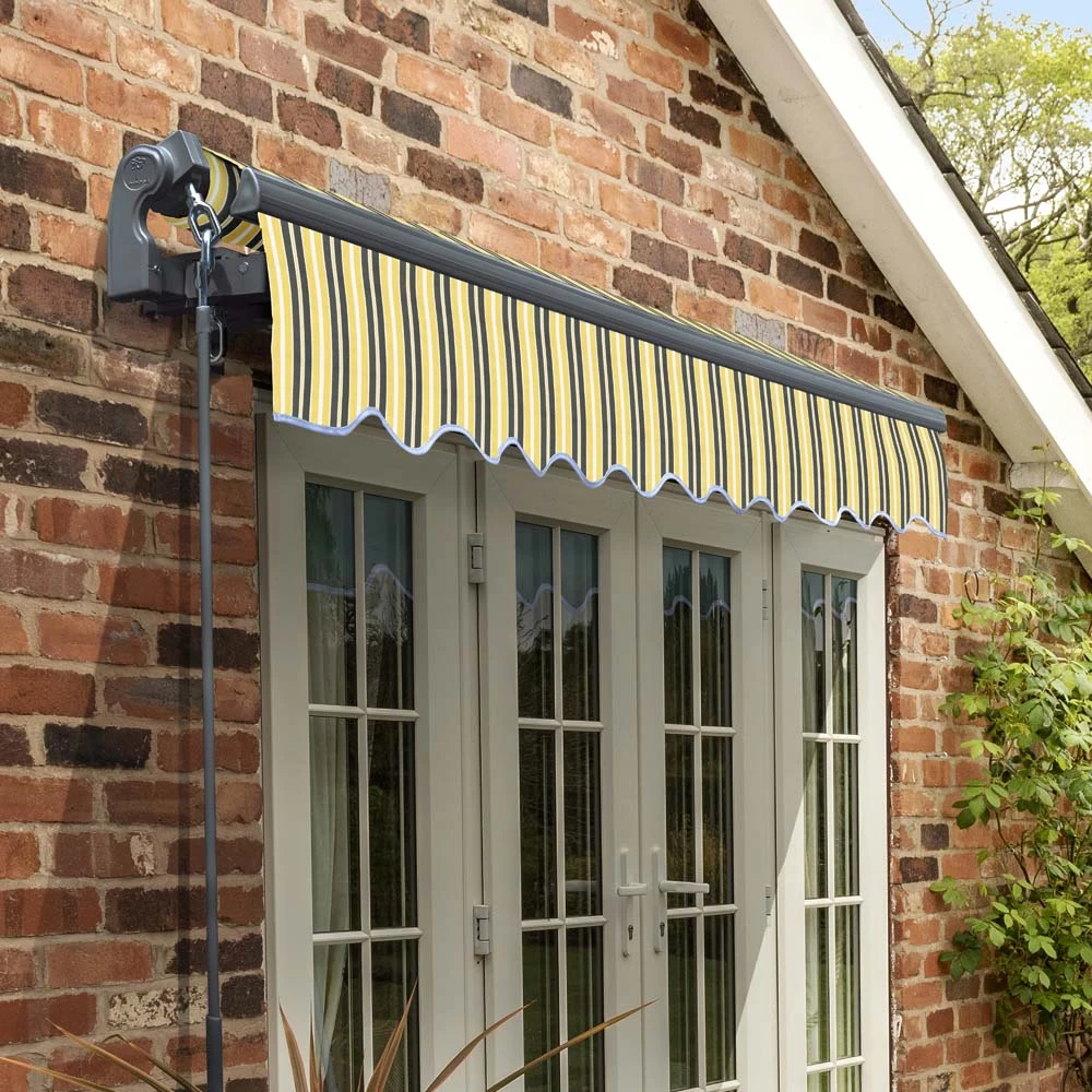 3m Standard Manual Yellow And Grey Awning (Charcoal Cassette) 4 3m Standard Manual Yellow And Grey Awning (Charcoal Cassette) - Image 2