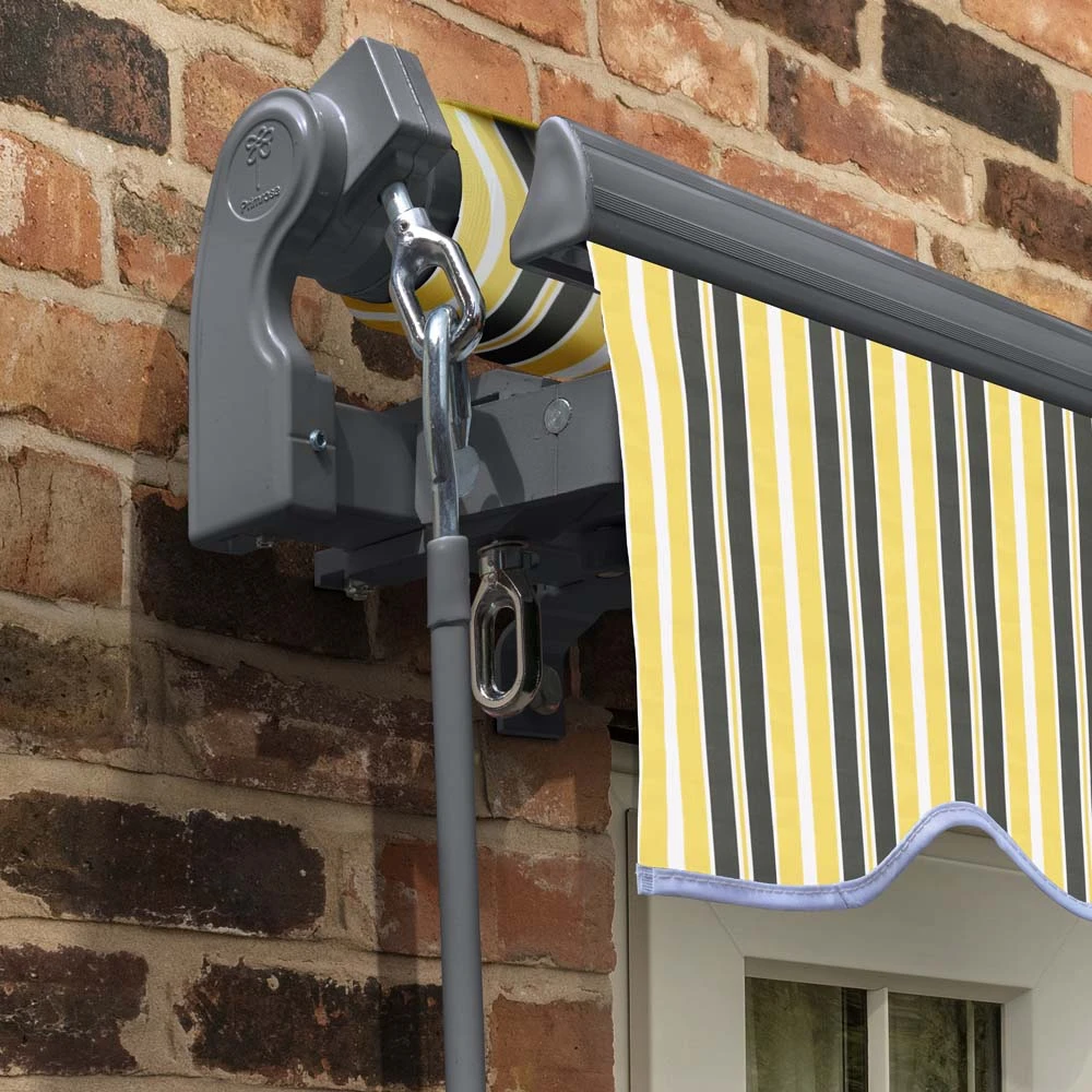 2.5m Standard Manual Yellow And Grey Awning (Charcoal Cassette) 6 2.5m Standard Manual Yellow And Grey Awning (Charcoal Cassette) - Image 4