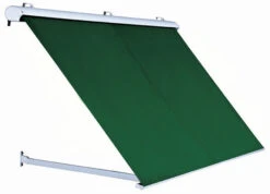 1.0m Half Cassette Drop Arm Awning, Plain Green