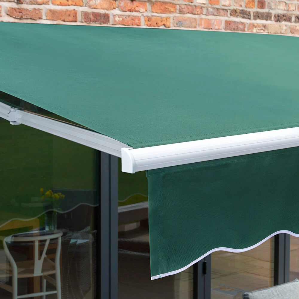 3.5m Budget Manual Awning, Plain Green 8 3.5m Budget Manual Awning, Plain Green - Image 6