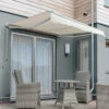 2.5m Half Cassette Electric Patio Awning, Ivory -Primrose awning half cassette white 1 fa30bfdf b3ee 44d7 be80 27a4ff0784db