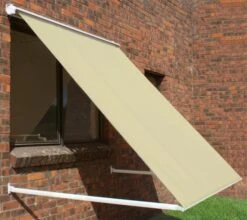 1.0m Half Cassette Drop Arm Awning, Ivory