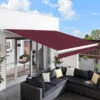4.0m Full Cassette Manual Awning, Burgundy