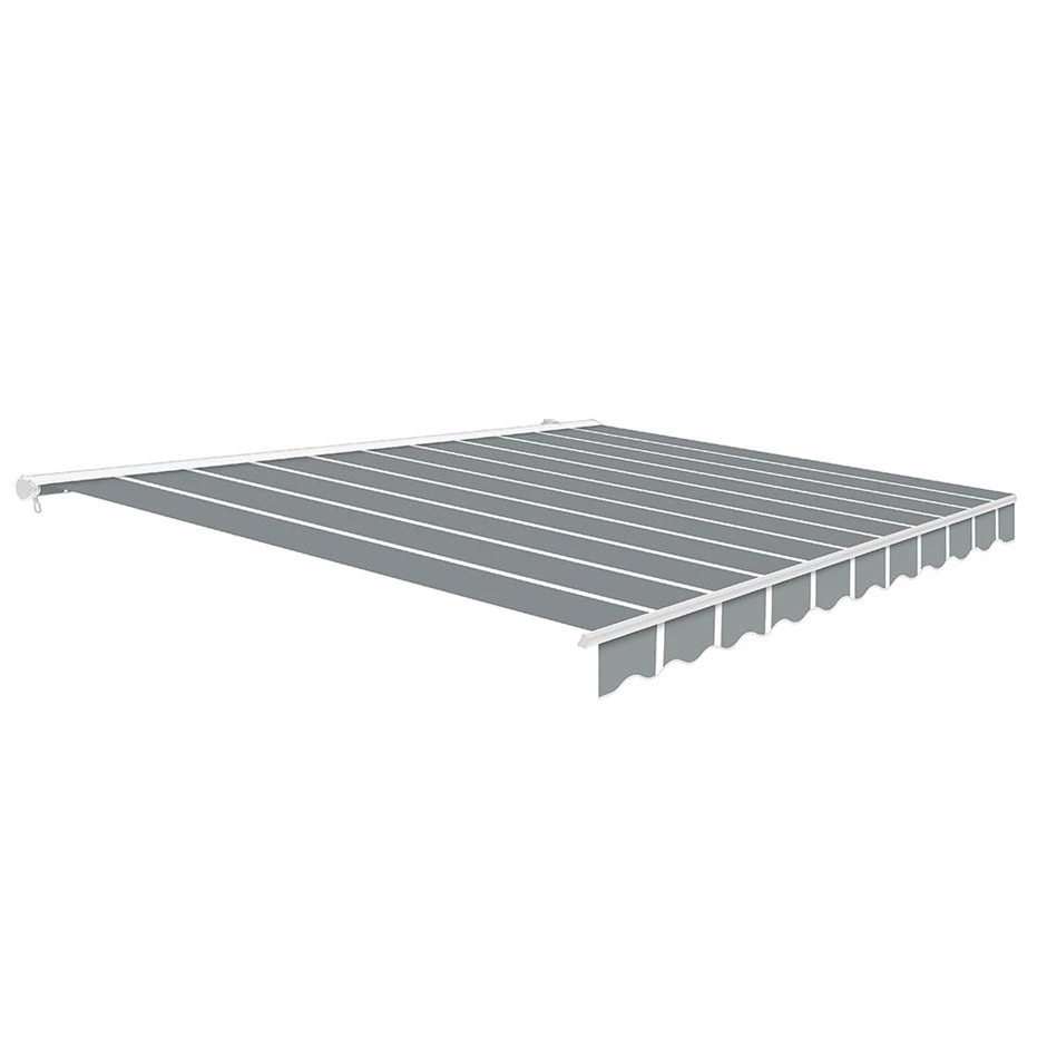 4.0m Half Cassette Manual Awning, Pin Striped Grey 3 4.0m Half Cassette Manual Awning, Pin Striped Grey