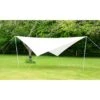 Portable Ivory Shade Sail Kit W/ Poles, Ropes And Pegs - Easy Set Up - Square 1 Portable Ivory Shade Sail Kit W/ Poles, Ropes And Pegs - Easy Set Up - Square -Primrose pr0000007644