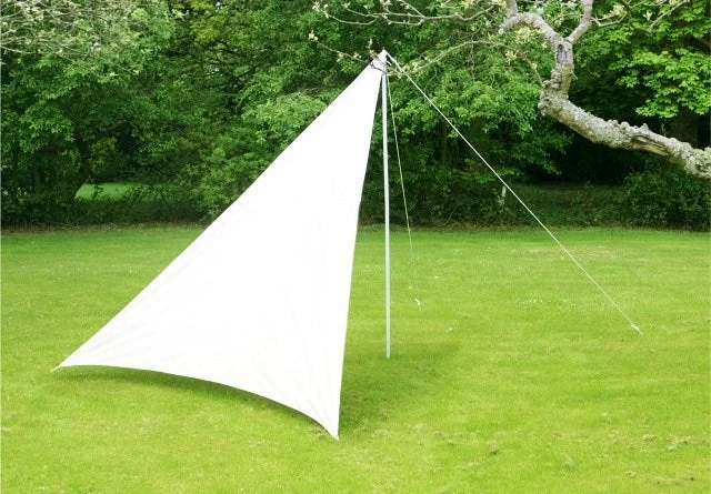 Portable Ivory Wind Break Kit W/ Poles, Ropes And Pegs - Triangle 5 Portable Ivory Wind Break Kit W/ Poles, Ropes And Pegs - Triangle - Image 3