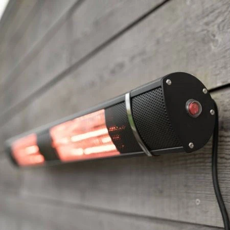 3kW IP44 Wall Mounted Electric Patio Heater Remote Control Black | Heatlab® 4 3kW IP44 Wall Mounted Electric Patio Heater Remote Control Black | Heatlab® - Image 2