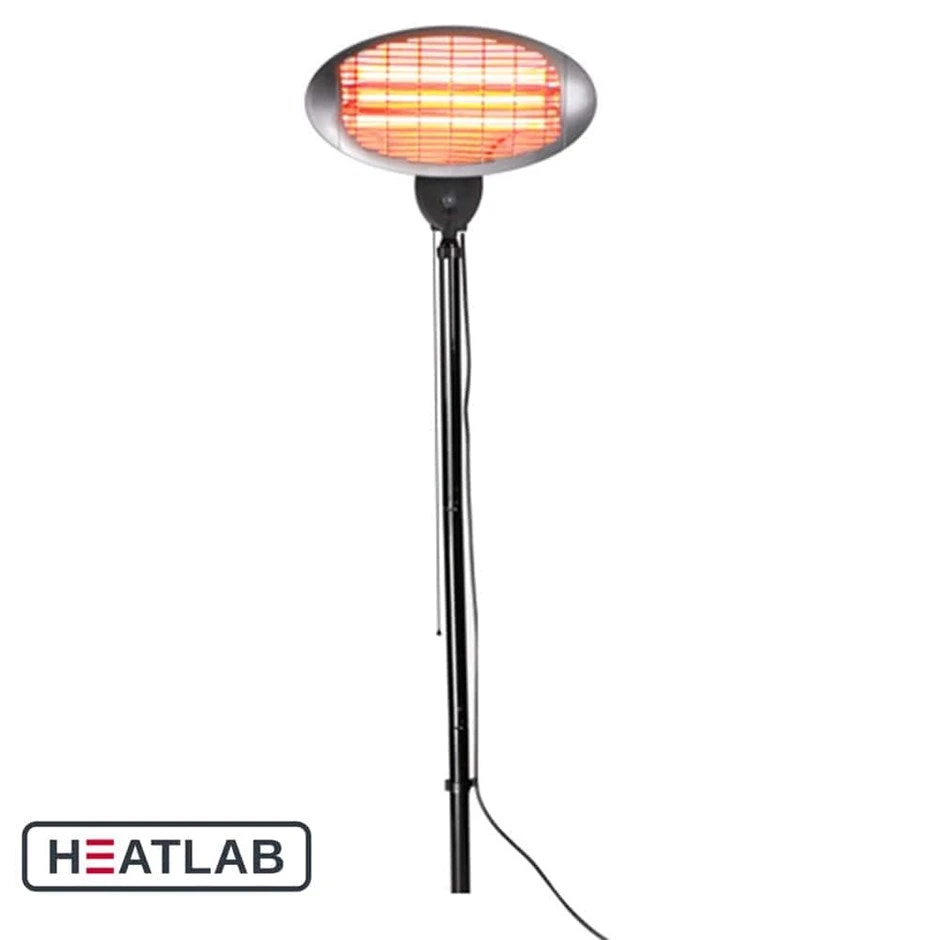 2kW IPX4 Freestanding Electric Quartz Patio Heater W/ Remote | Heatlab® 5 2kW IPX4 Freestanding Electric Quartz Patio Heater W/ Remote | Heatlab® - Image 4