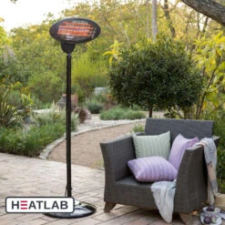 Freestanding Electric Quartz Bulb Patio Heater W/ Remote | Heatlab® -Primrose pr0000007893 card8 lg