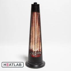 900W IPX4 Streamline Rotating Electric Quartz Bulb Heater | Heatlab®