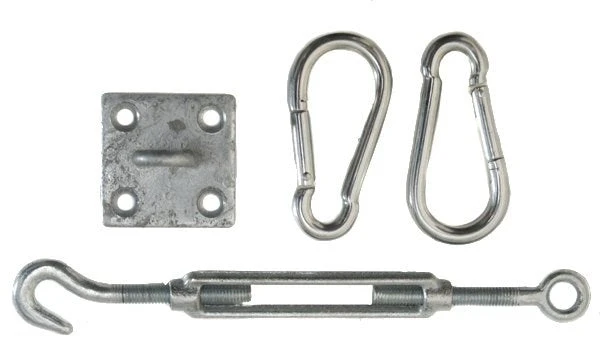 Rectangle/Square Shade Sail Fixing Kit - Galvanised Steel - 4 Corners 4 Rectangle/Square Shade Sail Fixing Kit - Galvanised Steel - 4 Corners - Image 2