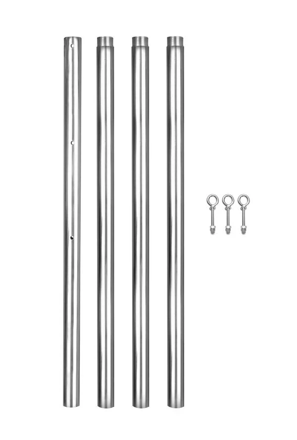 13.1 / 4m Stainless Steel Shade Sail Pole With Eyebolts - 4 Sections" 5 13.1 / 4m Stainless Steel Shade Sail Pole With Eyebolts - 4 Sections" - Image 3