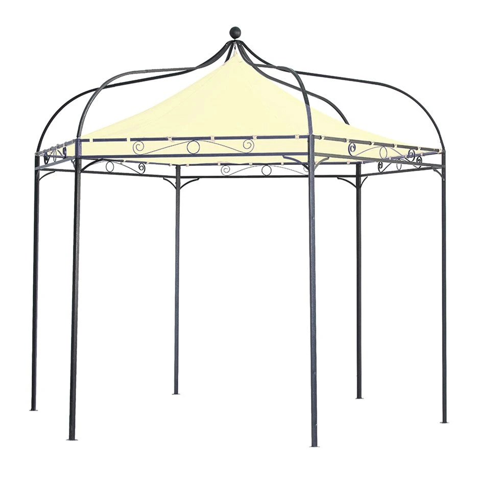 Harlington Deluxe Steel Frame Gazebo With Roof Canopy In Ivory 3 Harlington Deluxe Steel Frame Gazebo With Roof Canopy In Ivory