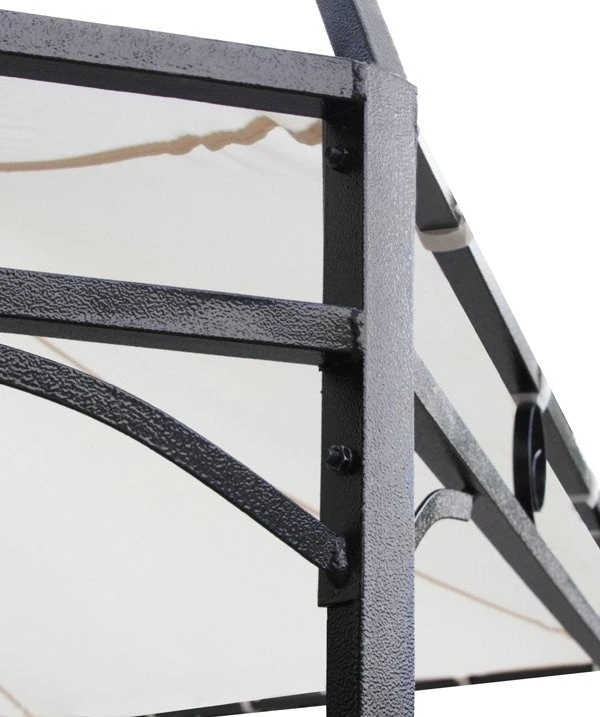 Harlington Deluxe Steel Frame Gazebo With Roof Canopy In Sand 7 Harlington Deluxe Steel Frame Gazebo With Roof Canopy In Sand - Image 5