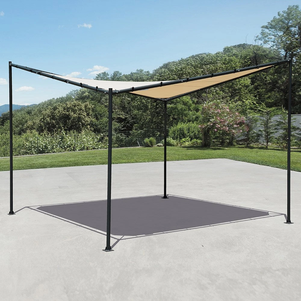 3.5M Square Portable Steel Frame With Ivory Sail Shade 5 3.5M Square Portable Steel Frame With Ivory Sail Shade - Image 3