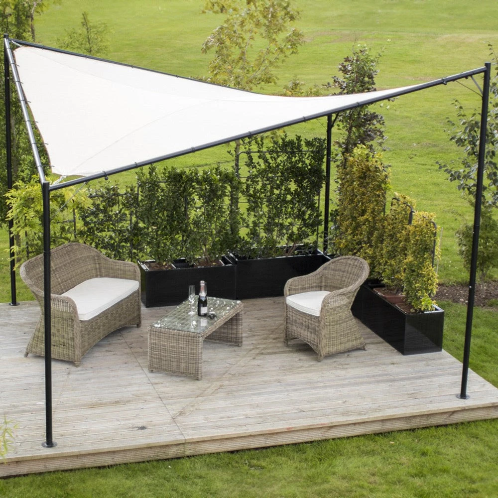 3.5M Square Portable Steel Frame With Ivory Sail Shade 6 3.5M Square Portable Steel Frame With Ivory Sail Shade - Image 4