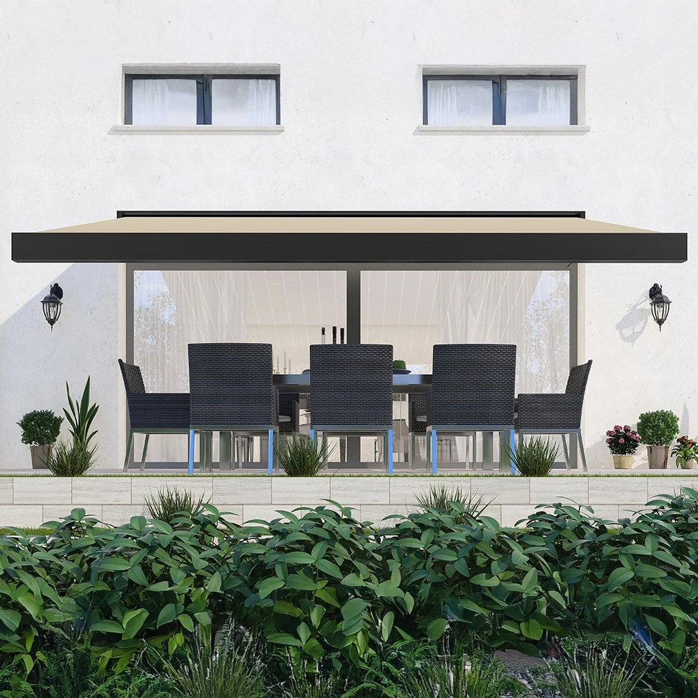 3.0M Deluxe Wireless Full Cassette Electric Awning With Lights (Charcoal Cassette) | Ivory 4 3.0M Deluxe Wireless Full Cassette Electric Awning With Lights (Charcoal Cassette) | Ivory - Image 2